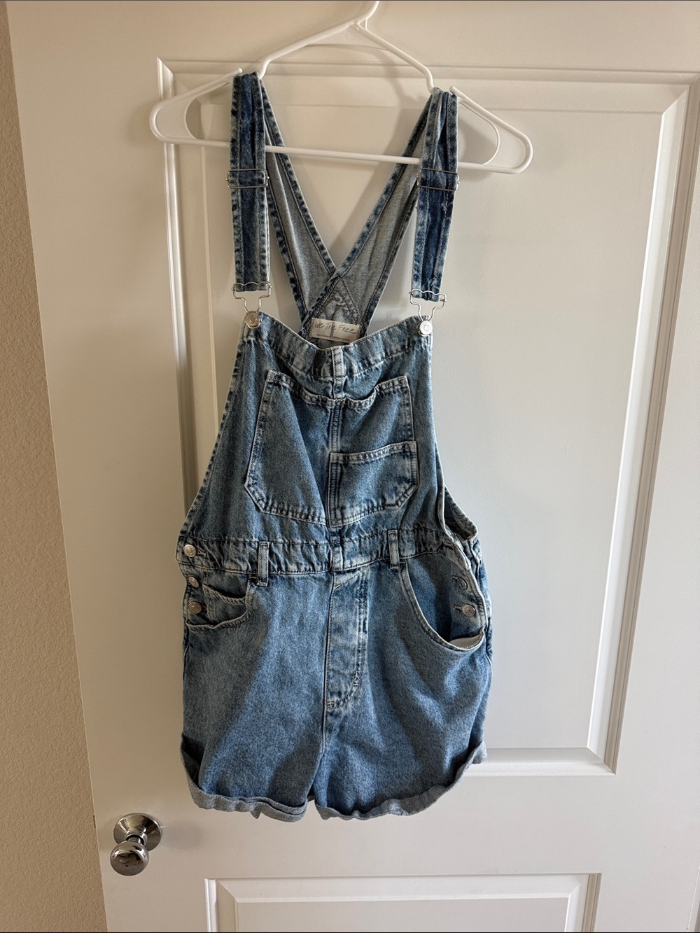 Free People Light Blue Denim Kids Overalls